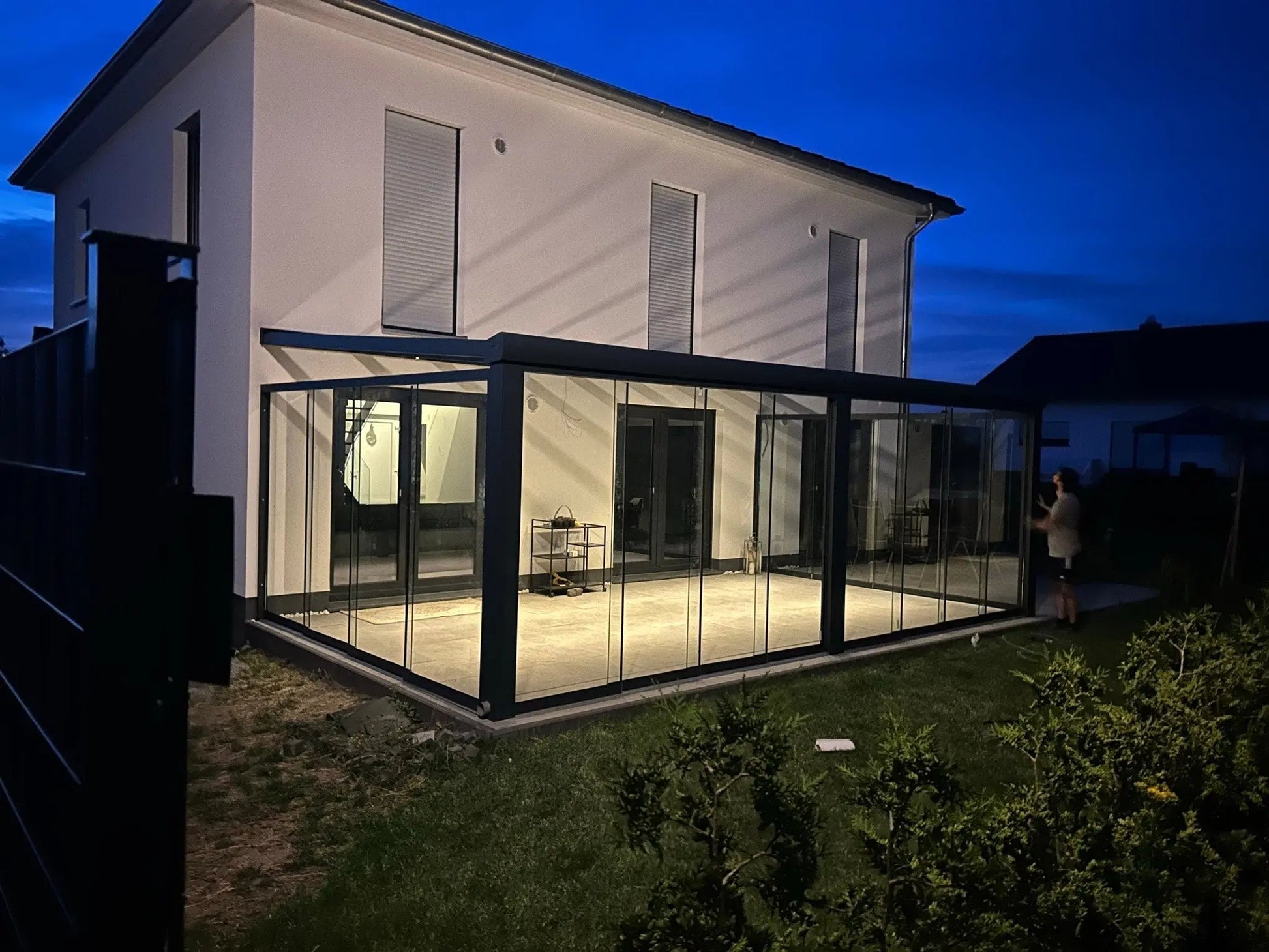 ALU SCHMIDT VistaLounge Kaltwintergarten Nachts